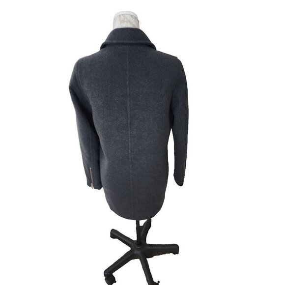 Aritzia Wilfred Free Coat Charcoal Gray Wool Cashmere Moto Fei Women's Small - Picture 4 of 11